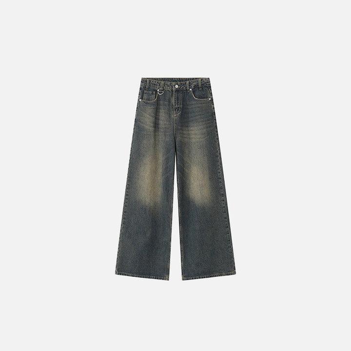 Wide-Leg Cowboy Denim Jeans  S Old Blue  - VONVEX