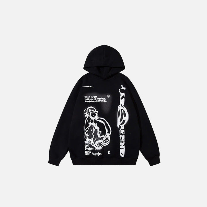 Bored Youth Hoodie  Black S  - VONVEX