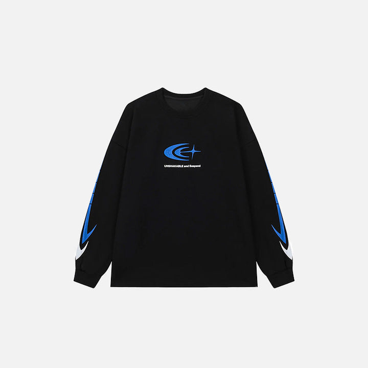 Street Racing Loose Sweater  Black S  - VONVEX