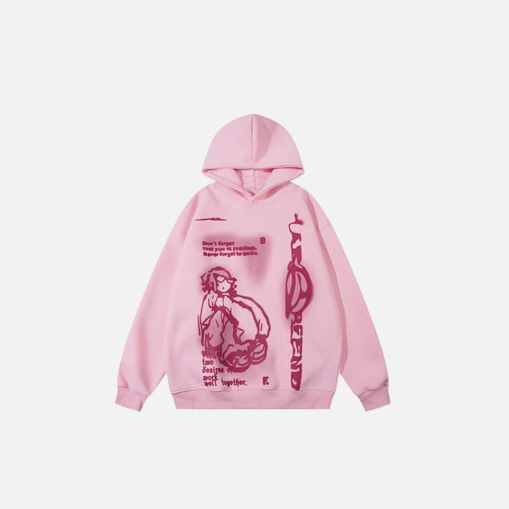 Bored Youth Hoodie  Pink S  - VONVEX