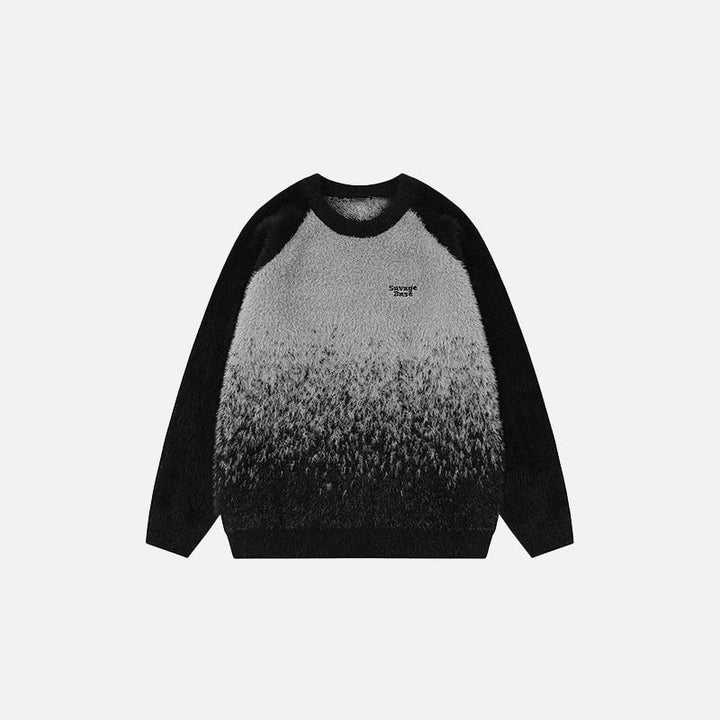 Gradient Fade Sweater  black M  - VONVEX