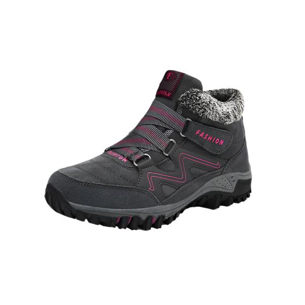 Waterproof Fuzzy Non-slip Shoes  Gray Rose 44  - VONVEX