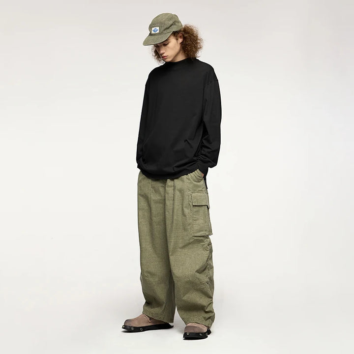 Heavyweight Cotton Oversize Neck T-Shirt     - VONVEX