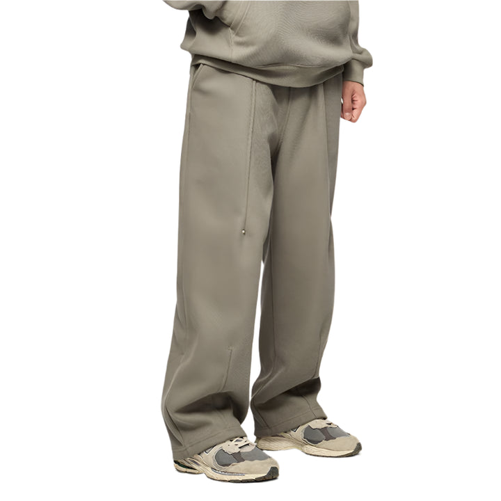 Heavy Basic Winter Sweatpants Gray-green S - VONVEX