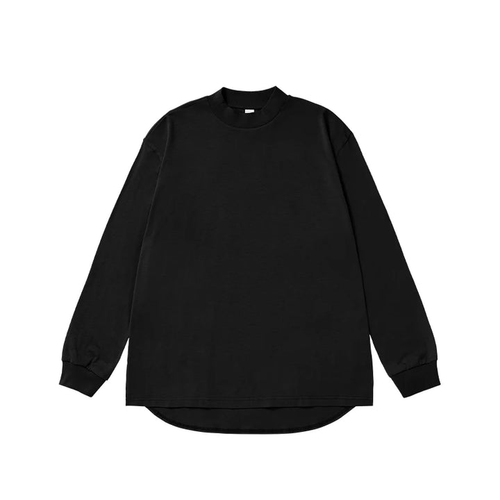 Heavyweight Cotton Oversize Neck T-Shirt  Black L  - VONVEX