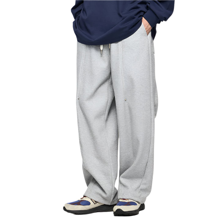 Heavy Basic Winter Sweatpants Gray S - VONVEX