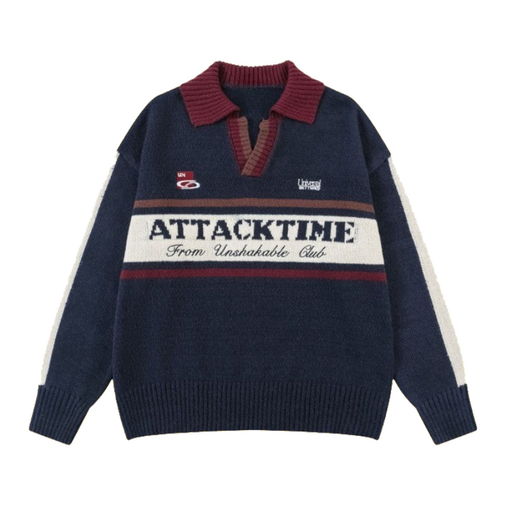 Attack Time Loose Sweater     - VONVEX