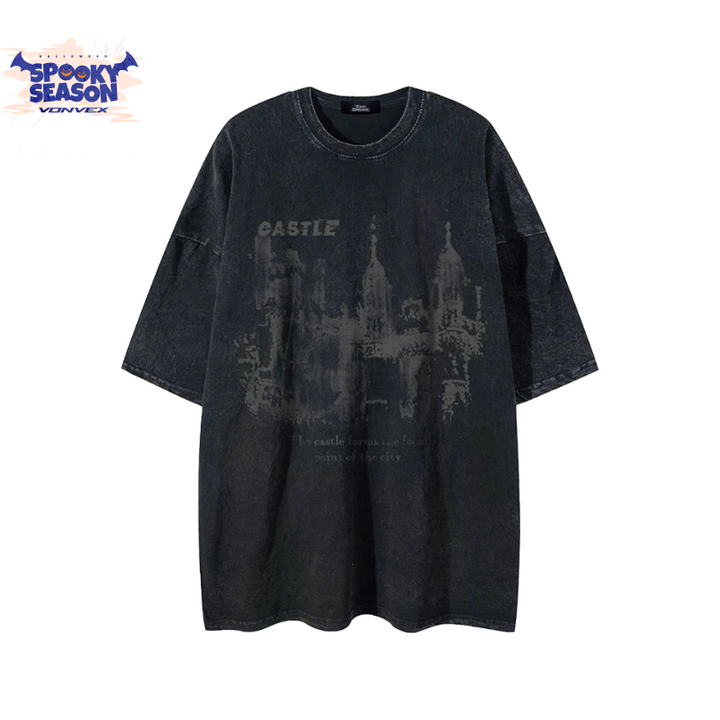 Castle Noir Graphic T-Shirt     - VONVEX