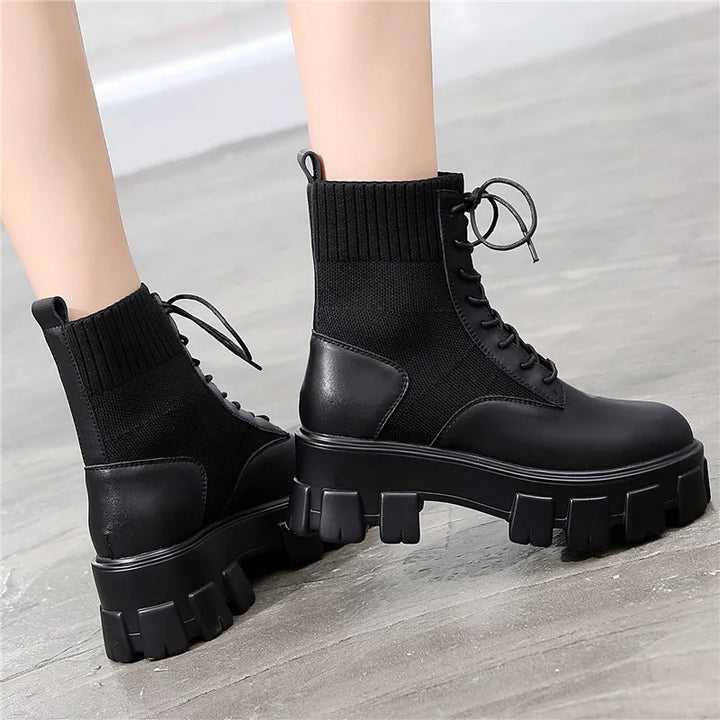 Glamour Step Winter Chunky Boots     - VONVEX