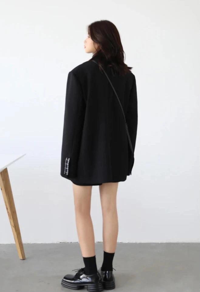 Embroidery Office Lady Blazer     - VONVEX