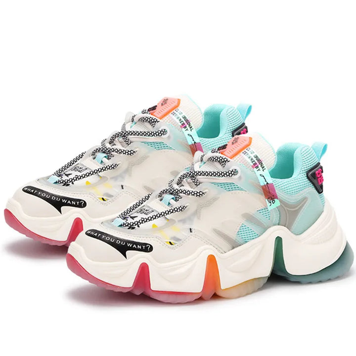 Color Splash Chunky Sneakers     - VONVEX