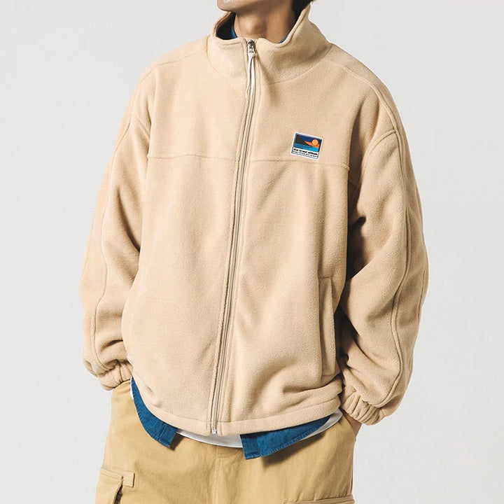 Heritage Fleece Zip-Up Jacket     - VONVEX