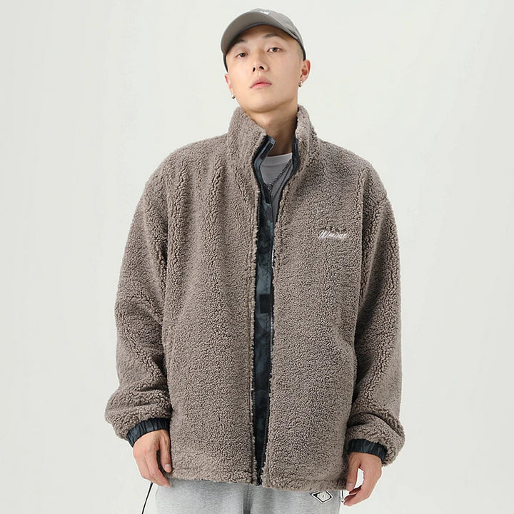 Double-Sided Berber Fleece Winter Jacket     - VONVEX