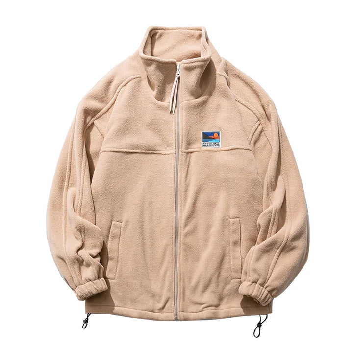 Heritage Fleece Zip-Up Jacket  Khaki XXL  - VONVEX