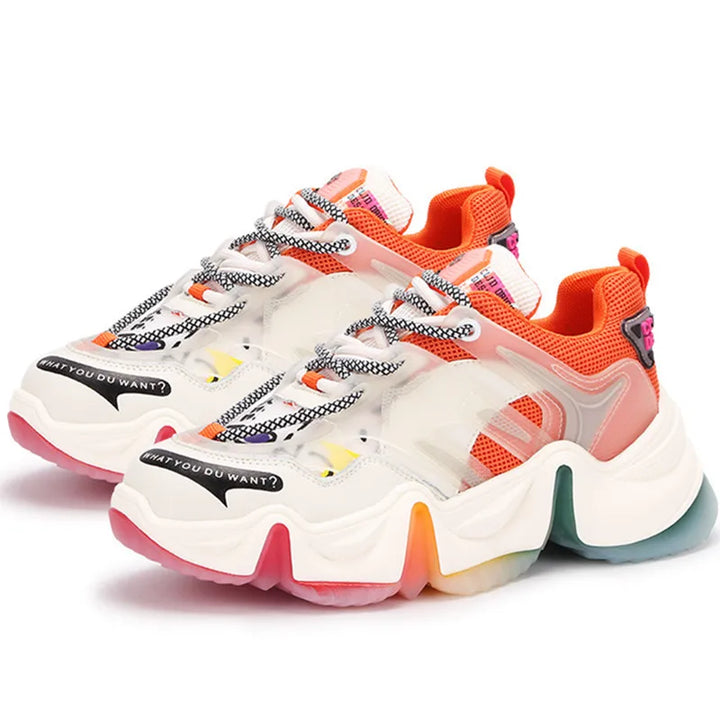 Color Splash Chunky Sneakers     - VONVEX