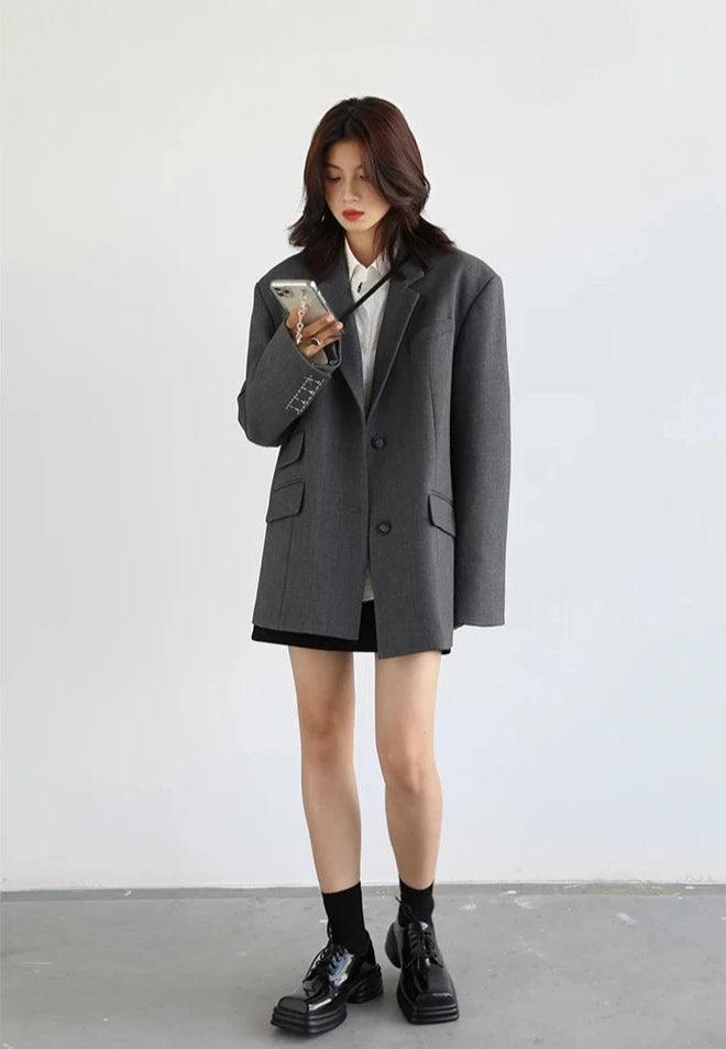 Embroidery Office Lady Blazer     - VONVEX