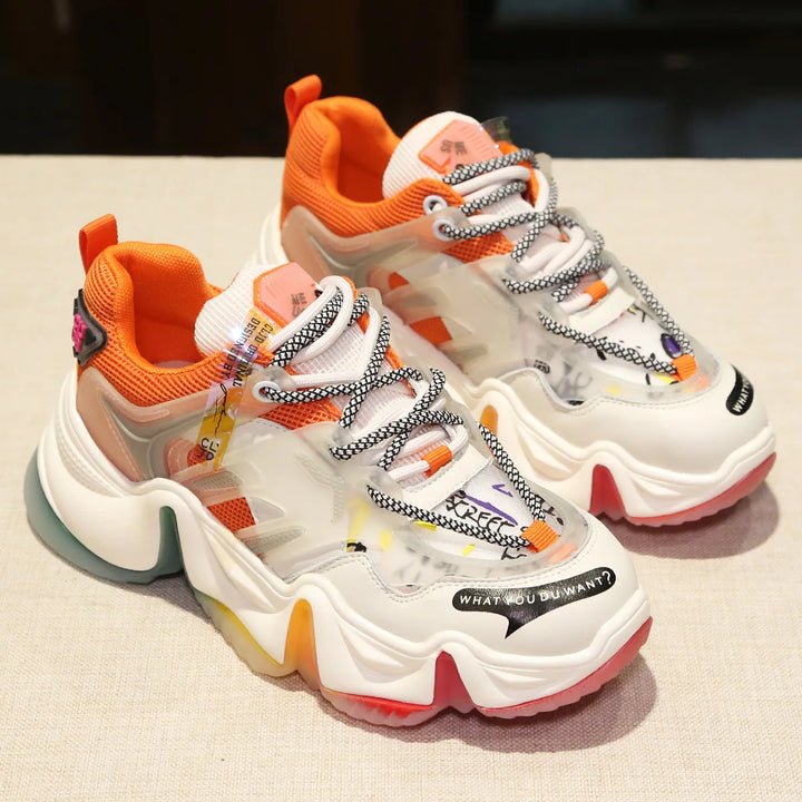 Color Splash Chunky Sneakers     - VONVEX