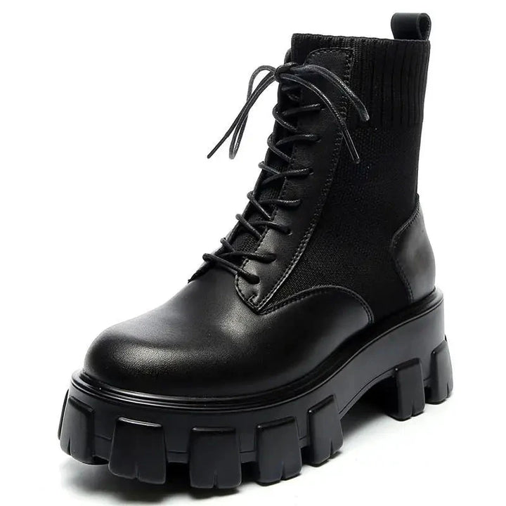 Glamour Step Winter Chunky Boots  black 35  - VONVEX