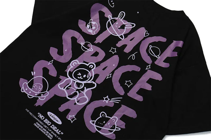 Space Buddies Oversized T-Shirt     - VONVEX