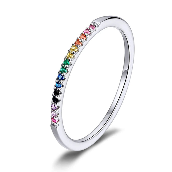 IceLink Twist Sapphire Eternity Band  Rainbow 5  - VONVEX