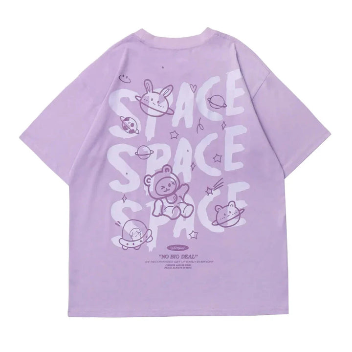 Space Buddies Oversized T-Shirt     - VONVEX