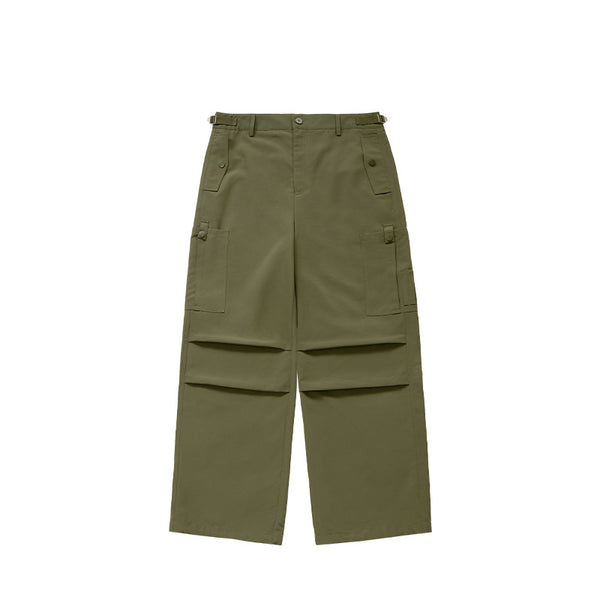 Wide Leg Paratrooper Pants Army Green 28 - VONVEX