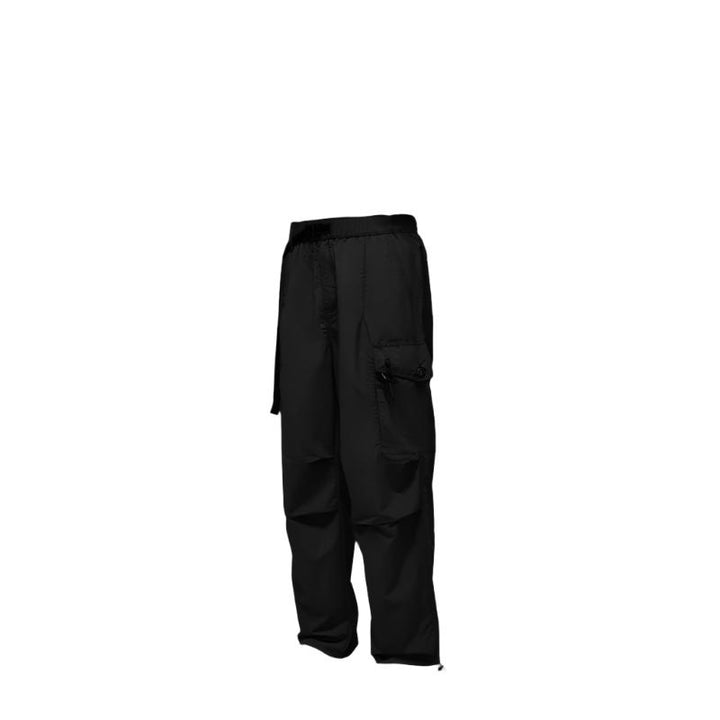 Oversized Pleated Cargo Pants  Black S  - VONVEX