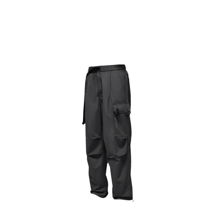 Oversized Pleated Cargo Pants  Grey S  - VONVEX