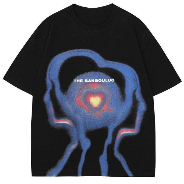 Schizophrenia Oversized T-Shirt  Black S  - VONVEX