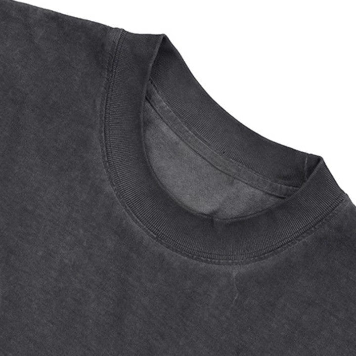 Black And Gray Color Oversized T-Shirt     - VONVEX