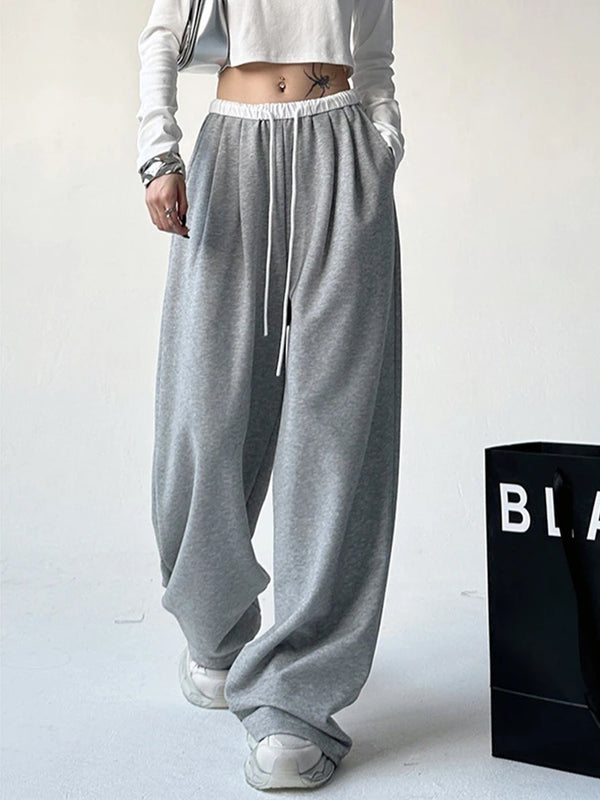 Y2K Oversized Baggy Sweatpants     - VONVEX