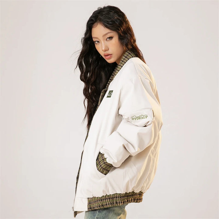 Urban Chic Bomber Varsity Jacket     - VONVEX