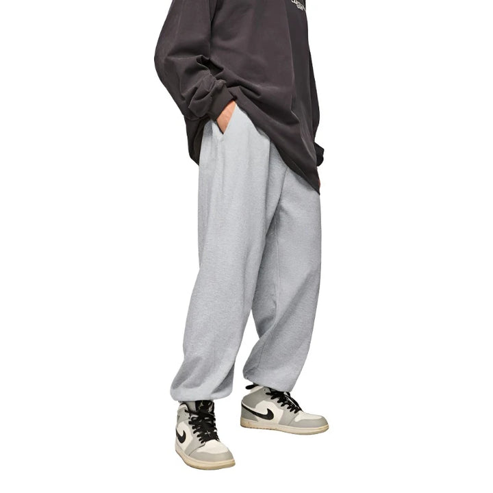 Solid Color Fit Casual Jogger Pant     - VONVEX