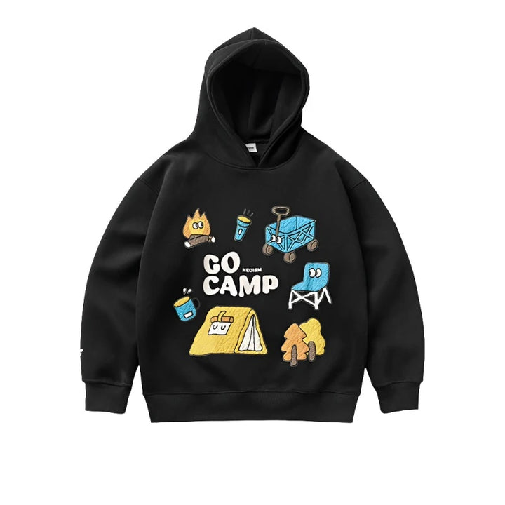 Go Camp Oversized Hoodie  Black M  - VONVEX