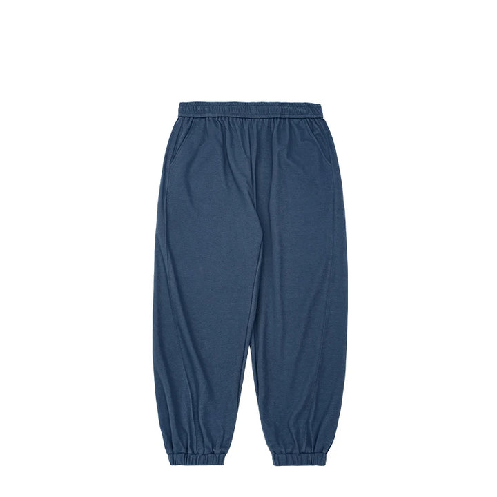 Solid Color Fit Casual Jogger Pant  Blue S  - VONVEX