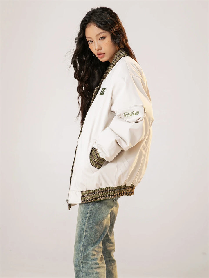 Urban Chic Bomber Varsity Jacket     - VONVEX