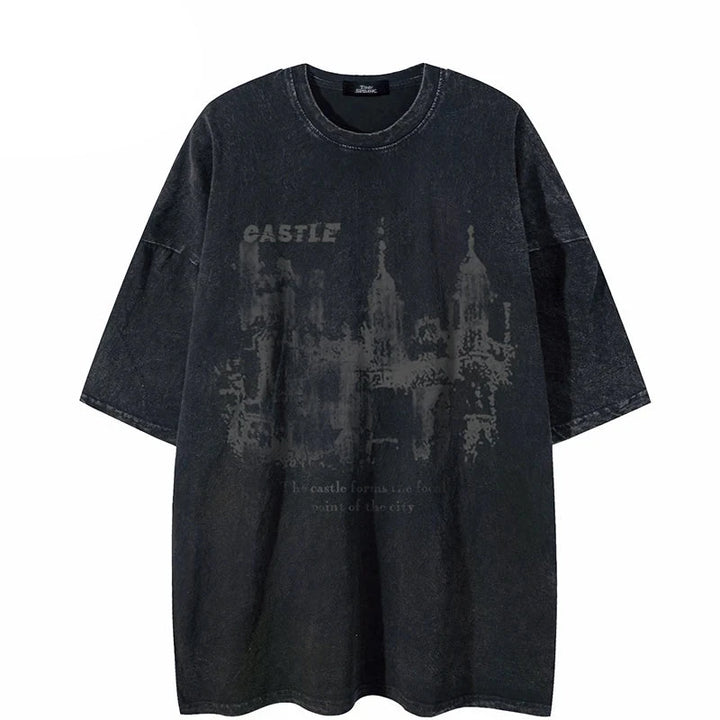 Castle Noir Graphic T-Shirt     - VONVEX