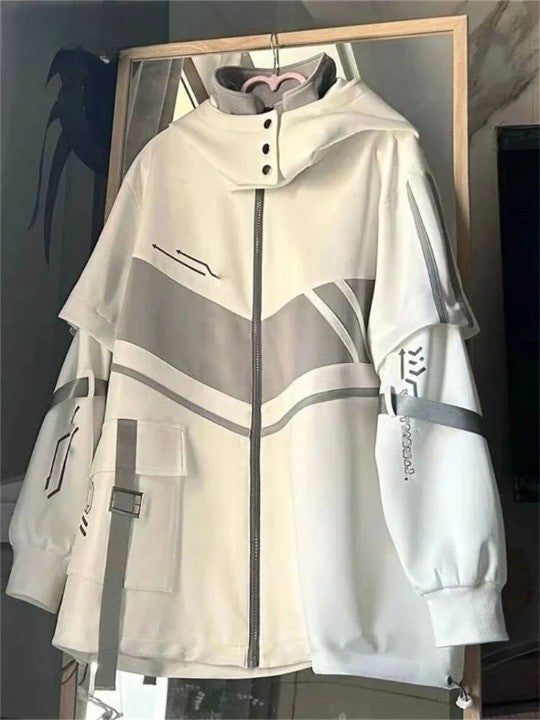 Y2K Cosmic Neon Wind Jacket     - VONVEX