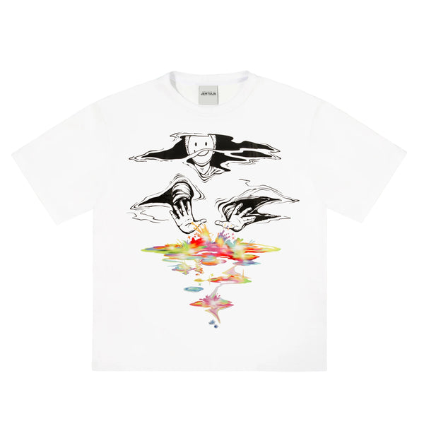 Y2K Portal Boy T-shirt  White S  - VONVEX