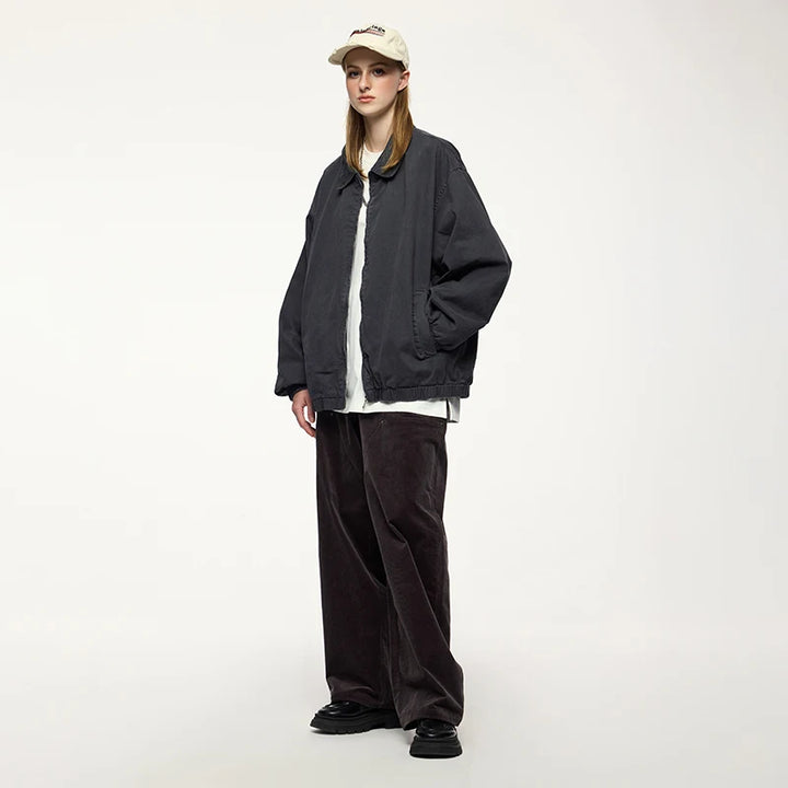 Brushed Twill Cargo Streetwear Jacket - VONVEX