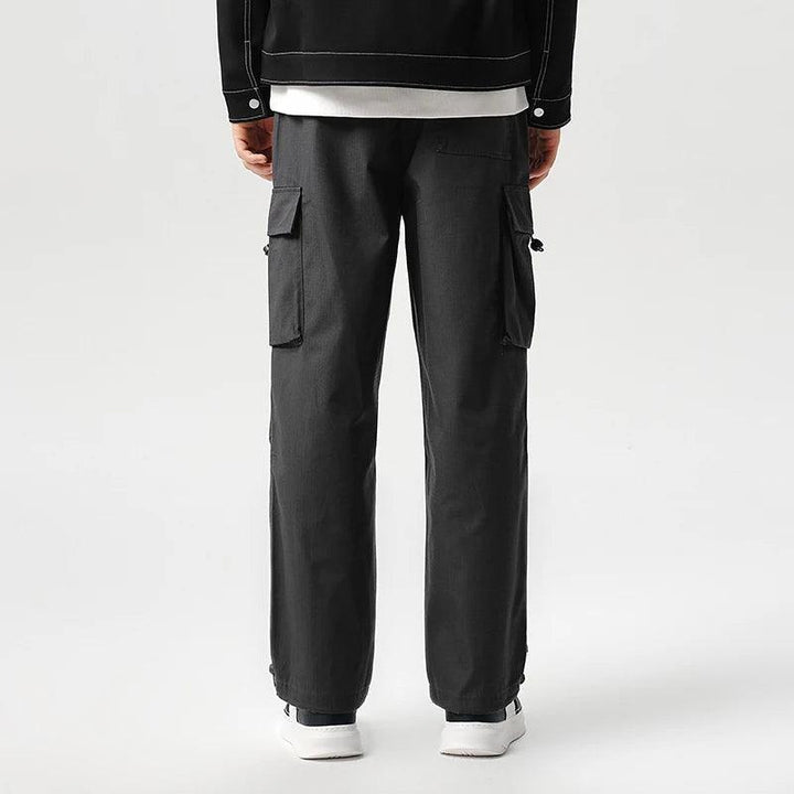 Casual Simple Solid Color Straight Pant     - VONVEX