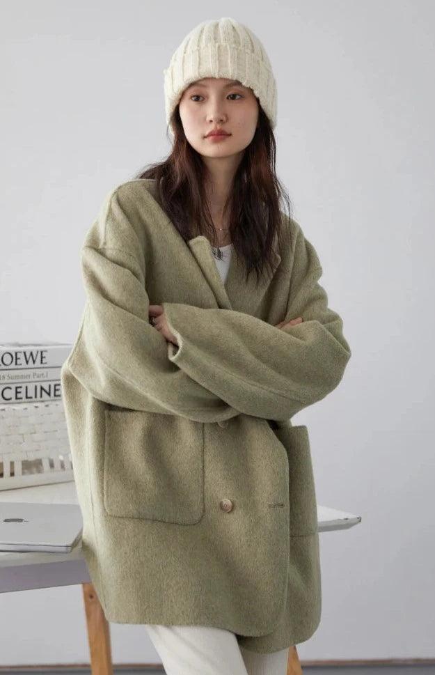 Casual Double-Breasted Women's Coat     - VONVEX