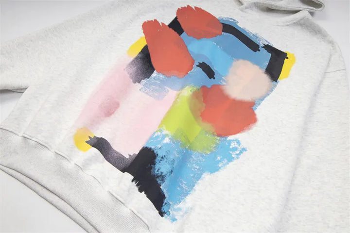 Y2K Paintings Mixed Color Hoodie - VONVEX