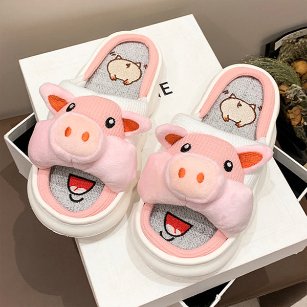 Lovely Animals Slipper  Pink Pig 36-37  - VONVEX