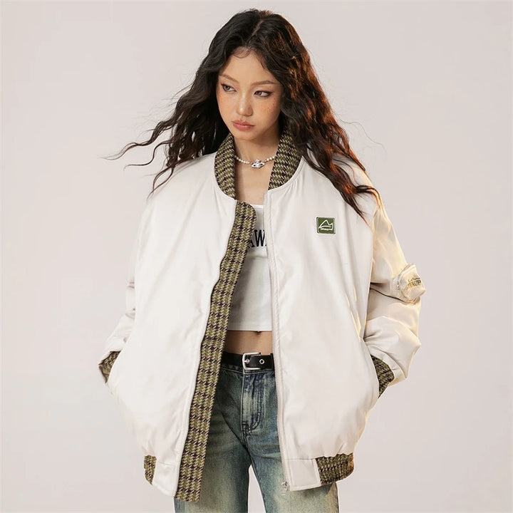 Urban Chic Bomber Varsity Jacket     - VONVEX