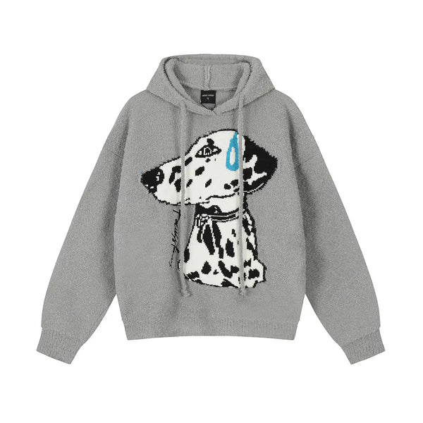 Urban Dog Jacquard Hoodie  Gray M  - VONVEX