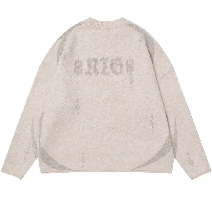 Y2K Grunge Knitted Ripped Hole Sweater - VONVEX