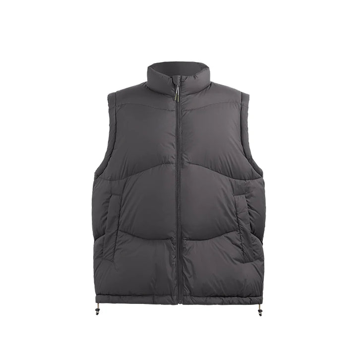 Solid Lightweight Buffed Vest Dark gray M - VONVEX