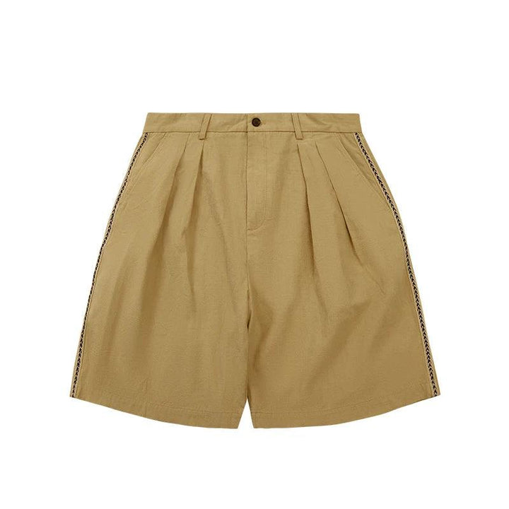 Casual Solid Color Cargo Short  Khaki 30  - VONVEX