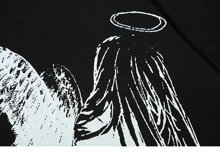 Angel Wings Graphic T-Shirt     - VONVEX